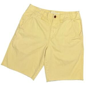 Mossimo Supply Co. Men's Yellow Flat Front Shorts Raw Hem Size 32